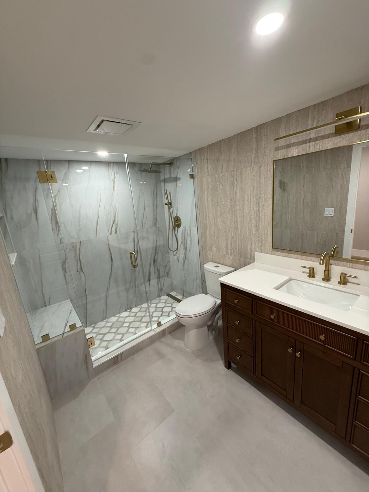 Master suite marble shower South Florida