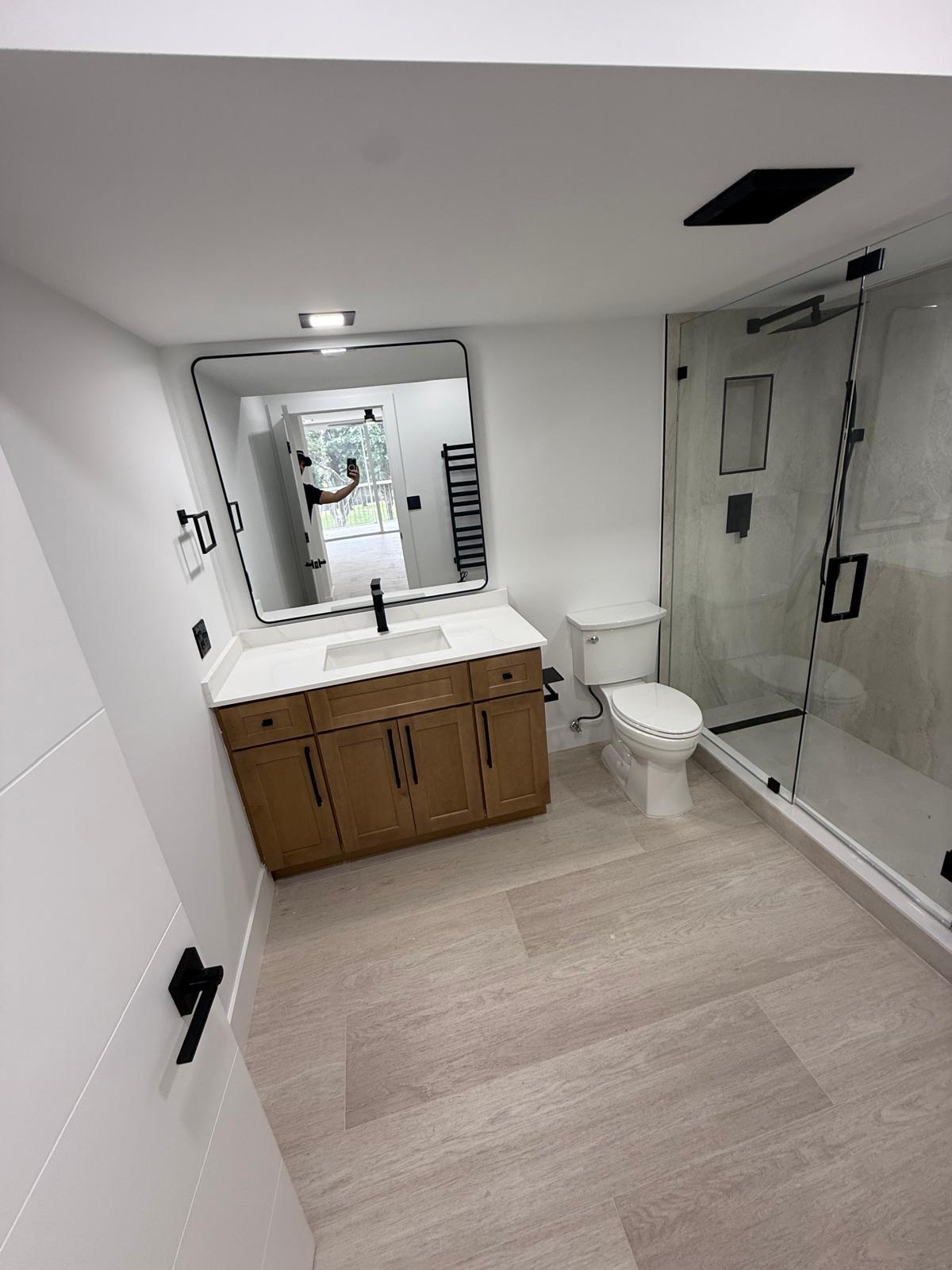 Bathroom remodel walk-in shower Florida