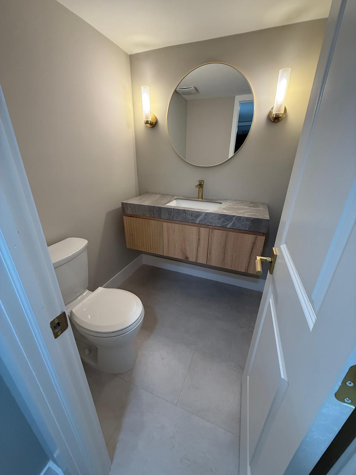 Powder room floating vanity Florida